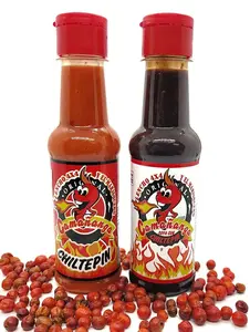 ( 2 pack ) Camananga Salsa Chiltepin Red, Camananga Tepin Red Seafood Sauce Original by Lencho 4x4 and Marisquero from Guasave Sinaloa, 5 oz Flavor Dip