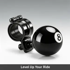 Universal 8 Ball Steering Wheel Spinner Knob – 360° Rotation Suicide Knob for Easy Car Turning, Heavy Duty Design, Fits Most Vehicles (1PC)