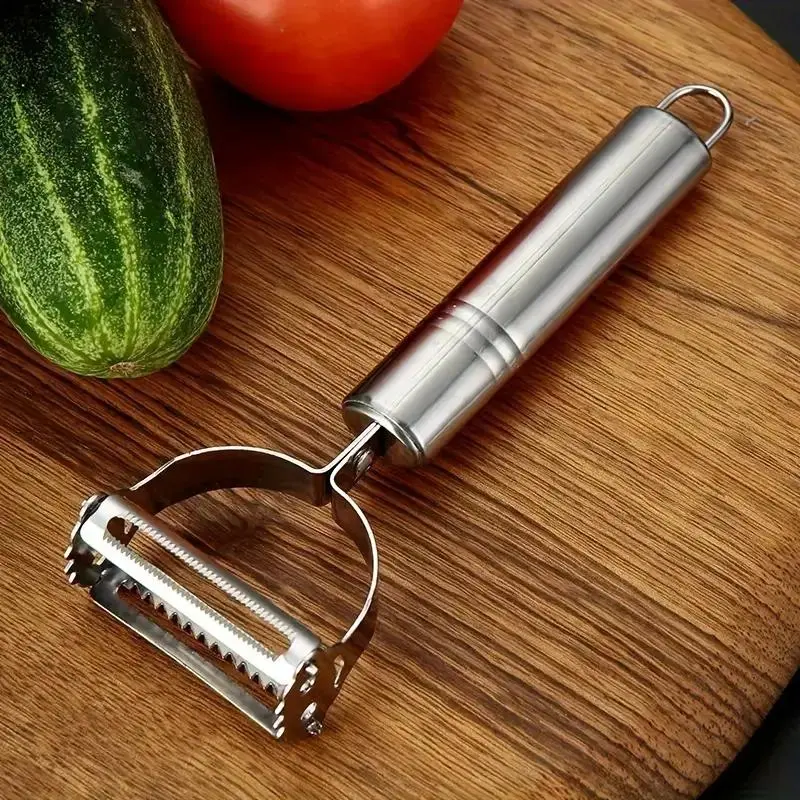 The stainless steel four-in-one multi-functional fruit and vegetable peeler is highly efficient in cutting, Smooth Peeling Scale cheese grater chicken shredder vegetable chopper
