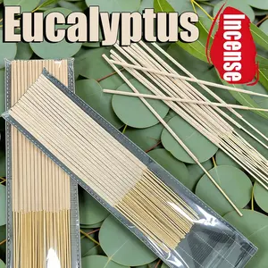 24/98/247/503/999PCS Natural Essential Oil Infused Incense Sticks, Handmade Wood Powder & Eucalyptus Fragrance, Ideal for Meditation, Sleep Aid, Bathing, Relaxation