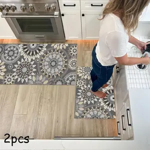 Kitchen Mat Set 2pcs/3pcs, Farmhouse Kitchen Mats, Long Rug, Non-Slip Durable Easy Cleaning Floor Mat, Suitable for Kitchen Living Room Bedroom