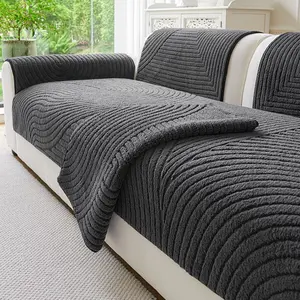 1pc anti slip washable plush sofa cover, modern minimalist style, pet friendly machine washable dustproof Couch Covers protector protective cover, suitable for home decoration such as living room, bedroom, office, etc, Sofa Slipcover