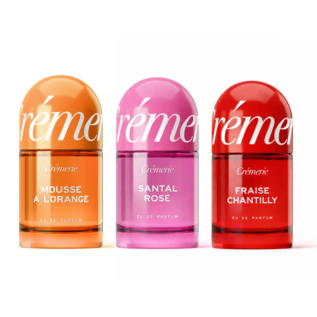 Cremerie La Collection | Sweet, Floral & Citrus Eau de Parfum Gift Set — Fraise Chantilly, Santal Rosé & Mousse a L'Orange