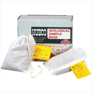 212 MAIN Geological Sample Bags, Drawstring Closure, Bleached High-Count Cloth, Back-Filled Design, Versatile for Oilfield Use & as a Bag for Bolts