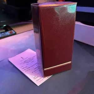 Burgundy Red Box with Receipt