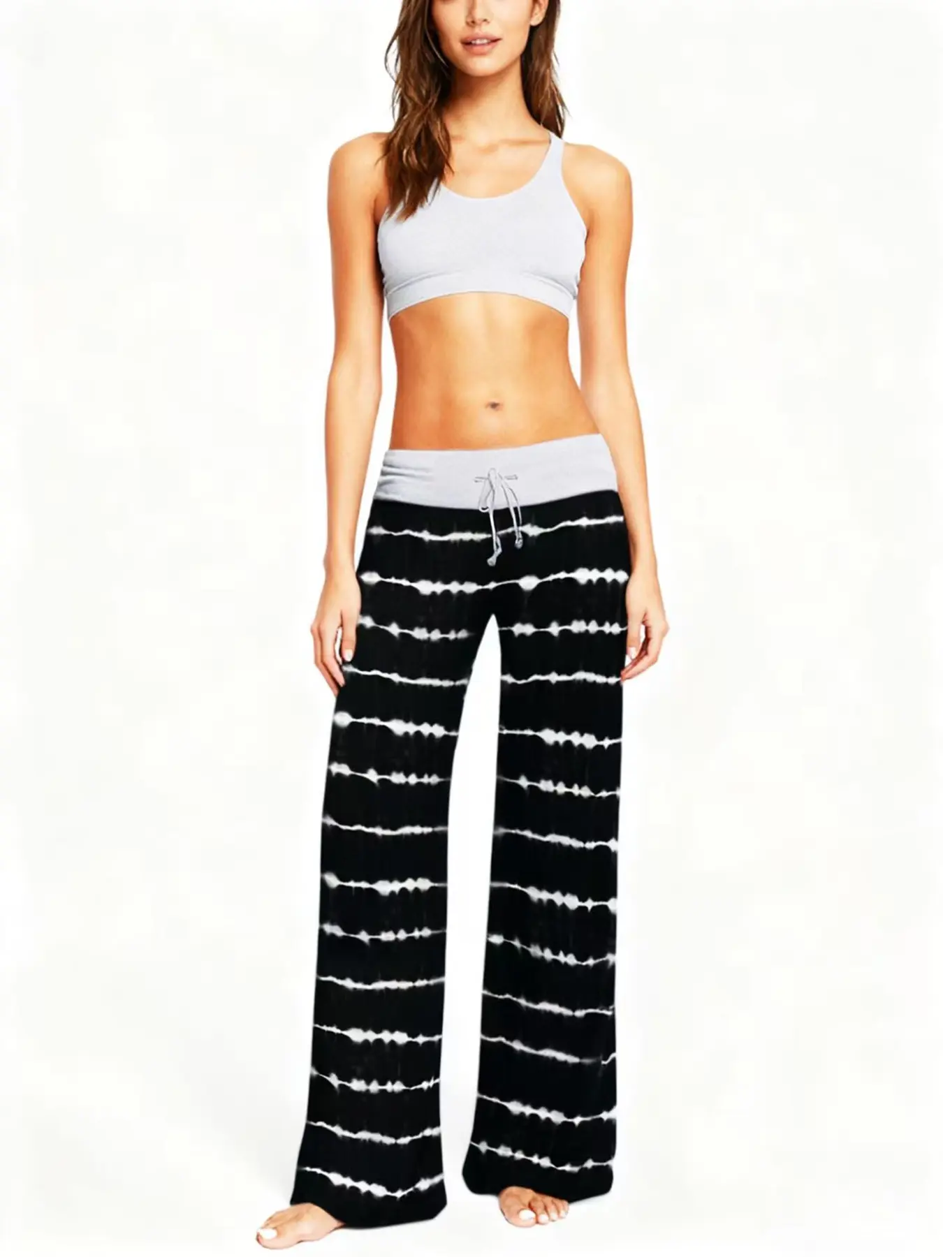 Spring/summer/autumn/winter women's new tie dye printed pants loose pants home pants elastic pants casual pants Stretchy Casual Chic Boho Style Bohemian Trousers