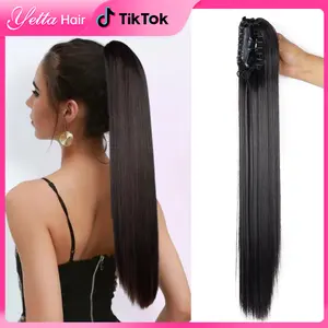 Yetta Straight Claw Clip Ponytail, Release Your Beauty - 26 Inch Super Smooth Straight Extensions, Instantly Elevate Your Style, Natural Fake Ponytail, Suitable for Daily and Special Occasions!