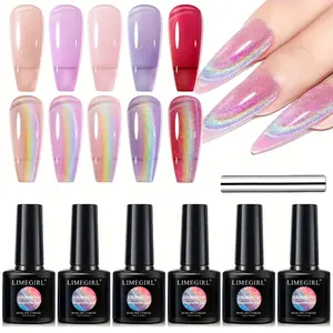 7pcs Rainbow Magnetic Cat Eye Gel Nail Polish Set Long Lasting Glossy Makeup Featuring A Magnet Shine Salon Manicures Nail Art Supplies Manicure Necessities Cosmetic