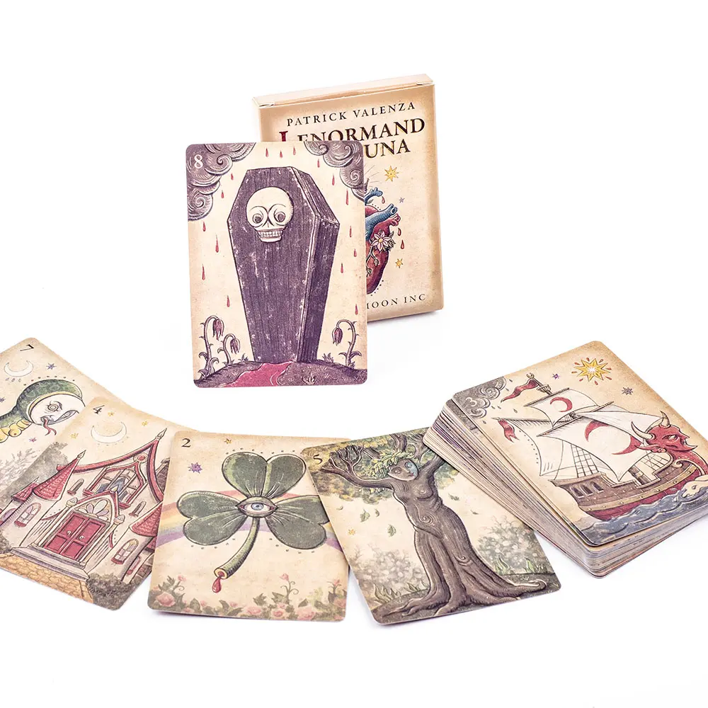 Lenormand Della Luna Tarot Deck 36Pcs Divination Fate Tarot Oracle Cards Party Entertainment Board Game Cards 7.3*10.2cm