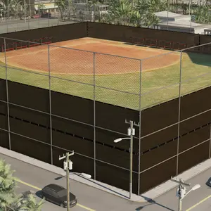 Custom-Sized Brown 4' Fence Privacy Screen Windscreen Cover Fabric Shade Tarp Netting Mesh Cloth - Commercial Grade 170 GSM - Heavy Duty