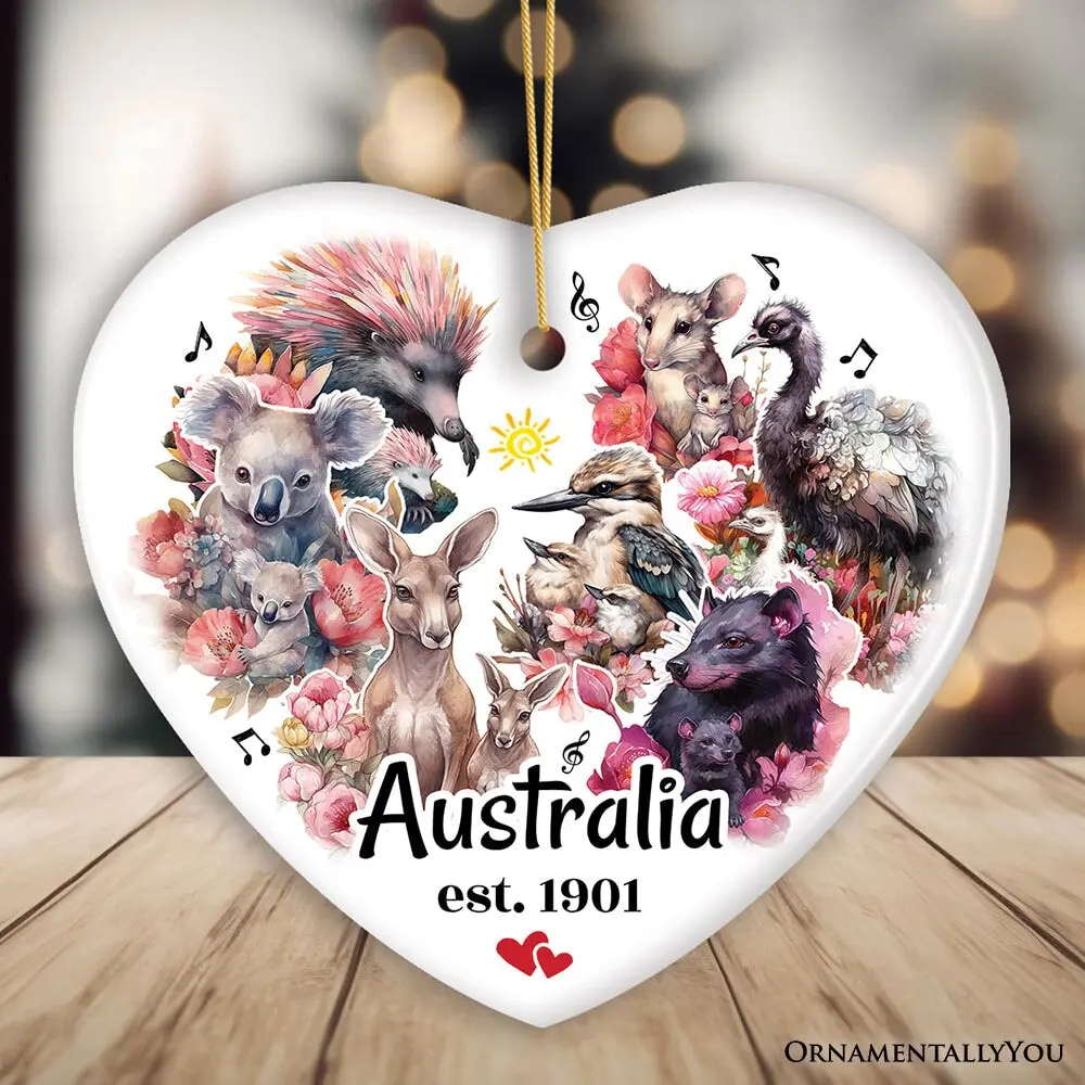 Artistic and Colorful Australian Wildlife Ornament, Christmas Gift for Animal Lovers