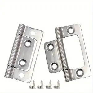 10pcs Non-mortise Hinges, for Decorative Cabinets and Doors, Including Screws, Available in Antique Bronze/black/gold/silver