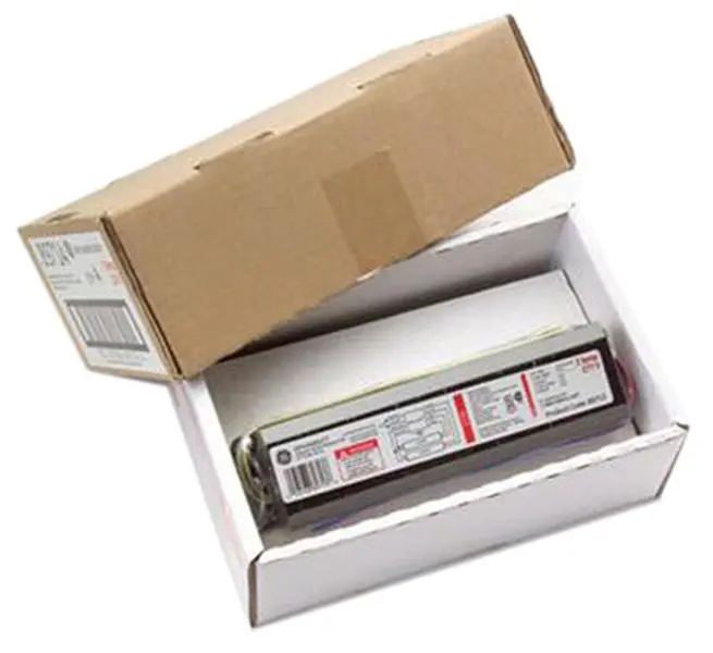 GE Lighting 71730 Electronic Ballast for 3 or 4 Lamps, 120-277v, 1.24 lbs, 9.5 x 1.7 x 1.2 in, Compatible with F25t12/F28t8 Bulbs, Instant Start, Multi-Volt, Electronic 3 Or 4 Lamp Ballast