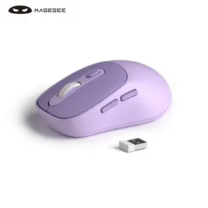 MageGee V100 Ultra-Light Wireless Mouse - 2.4G USB with Adjustable Sensitivity, Premium Rubber Scroll Wheel & Optical Sensor, Auto Sleep Mode, No Battery Included, Lightweight
