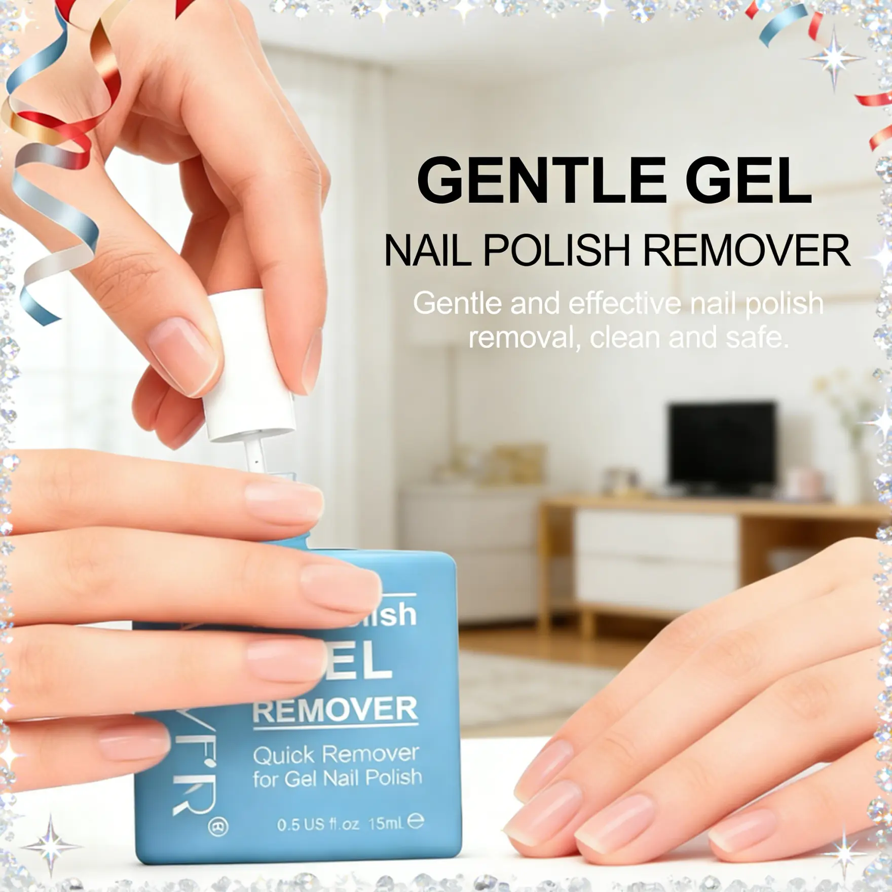 Fingernail Polish Remover with Fast Action Formula - Powerful and Nail-Friendly for Quick, Safe Removal - Professional Nail Care, Manicure, Gel Polish Remover For Nails