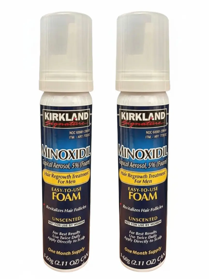 Kirkland Minoxidil 5% Foam for Men | 2-Month Hair Regrowth