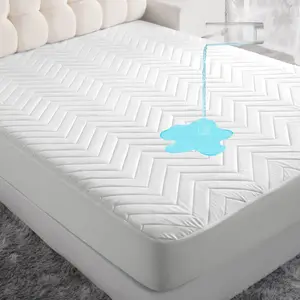 Waterproof Quilted Mattress Protector – Soft Padded Fitted Mattress Cover with Deep Pocket, Breathable & Machine Washable