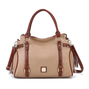 Women's Two-tone Hobo Handbag, Large Capacity Top Handle Crossbody Purse