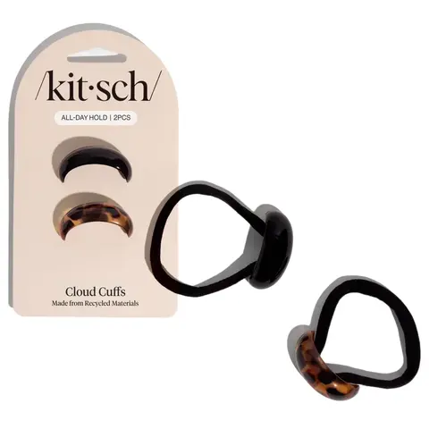 Kitsch Black & Tort Cloud Cuffs - Small