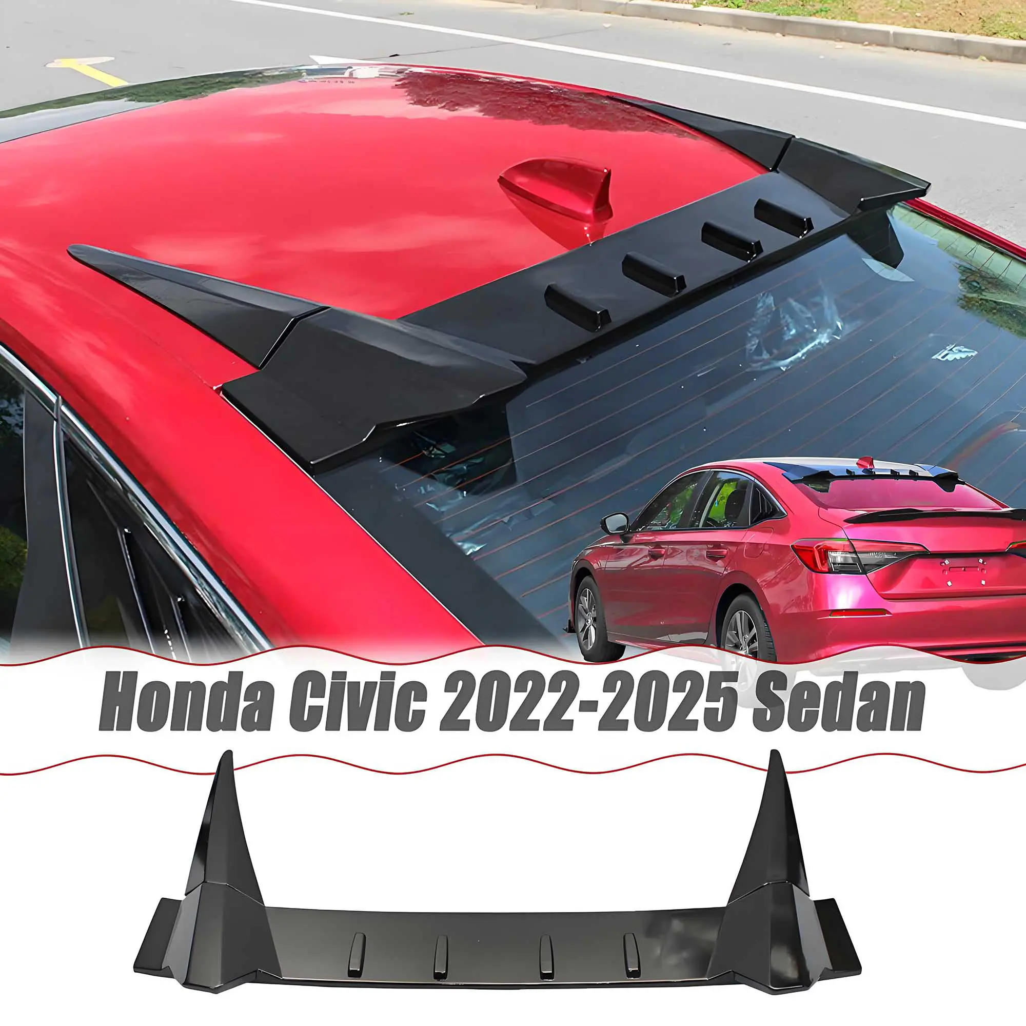 MUTUSAISI rear roof spoiler visor wing for Honda civic 2022-2024 sedan Accessories