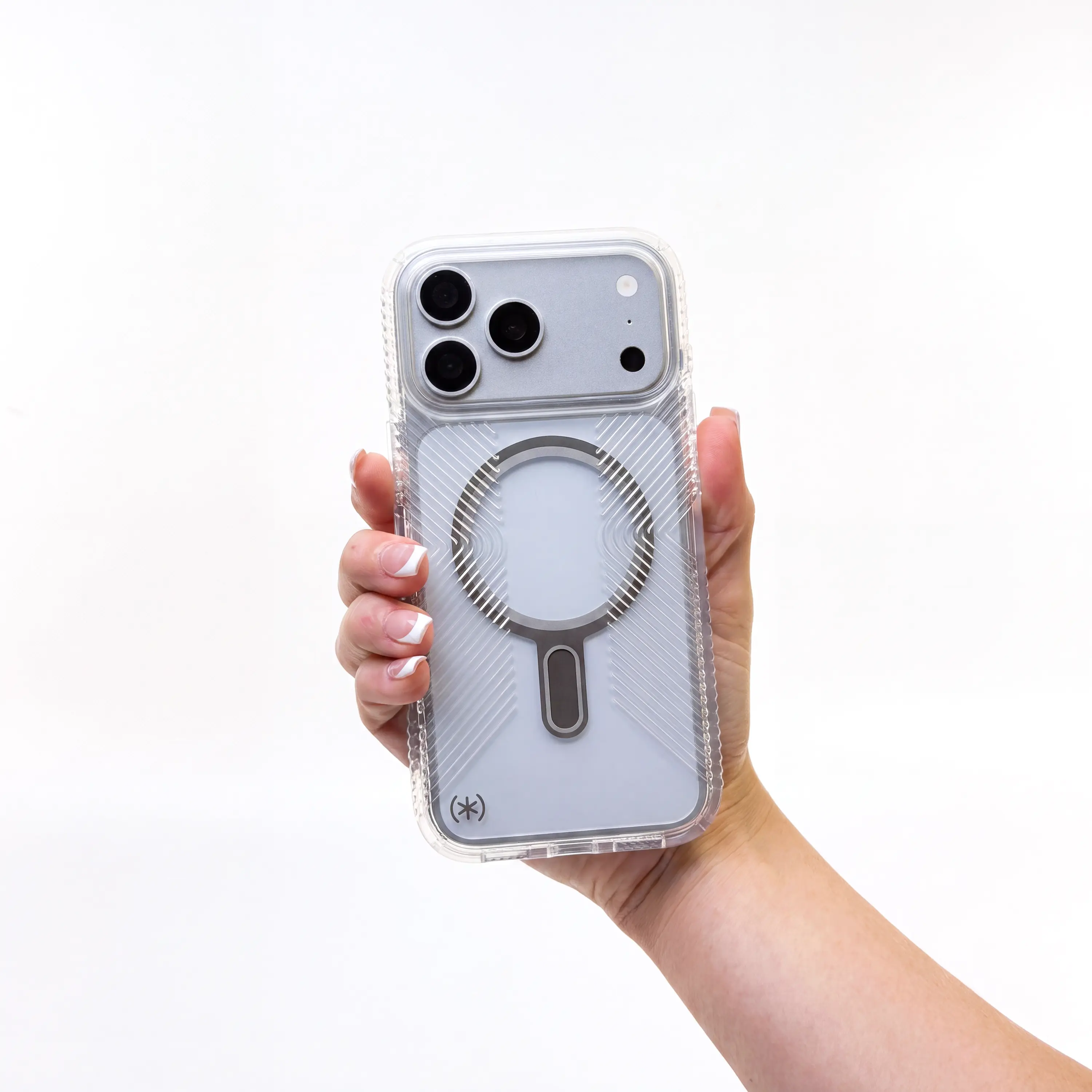 SPECK Presidio Perfect-Clear Grip Smartphone Case for iPhone 18/ 17 Pro Max, Anti-Yellowing, Clear Impact Protection, MagSafe with ClickLock No-Slip Interlock, Raised Bevel Screen Protection, No-Slip Inverted Grips