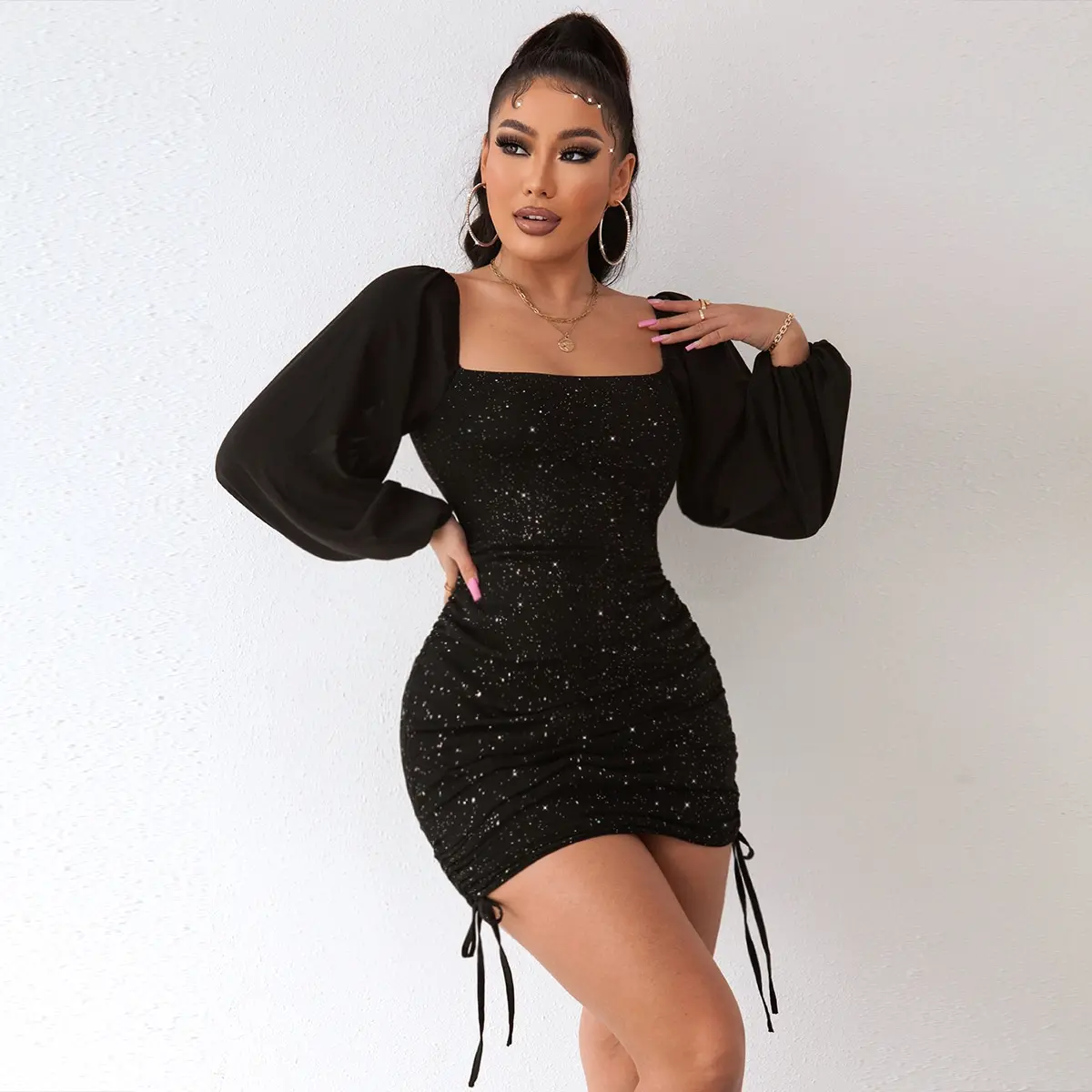 black ruched bodycon dress - TikTok Shop black ruched bodycon dress - TikTok Shop