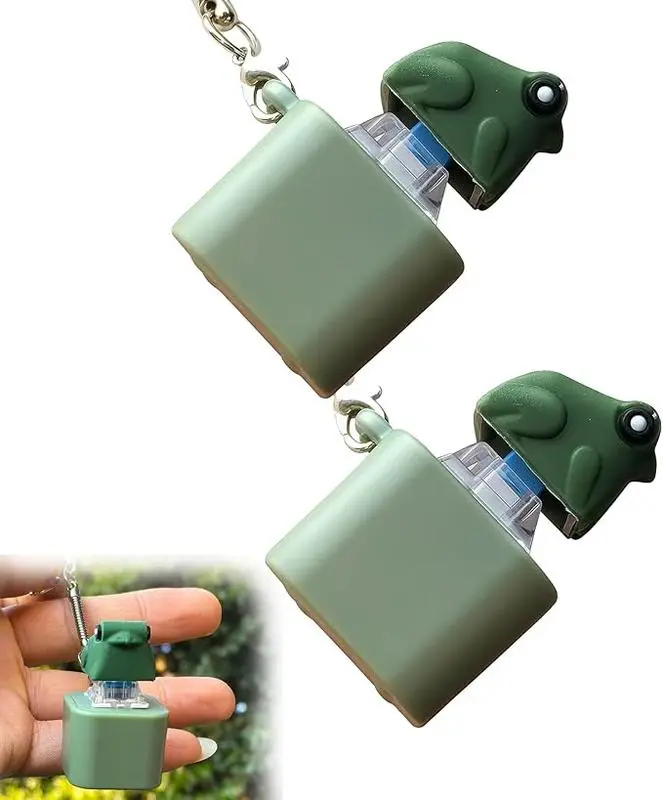 Frog Croaking Keychain Realistic SoundFidget Toy withLEDLights,Fun Fidget Toy Keychain with Colored Lights and Sounds toys  n