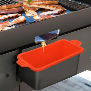 Silicone Grease Cup Liner, Reusable Grease Collector, Grease Collecting Tray, Outdoor Grill Accessories for Blackstone Griddle, Kitchen Accessories, Barbecue Cooking Kitchen