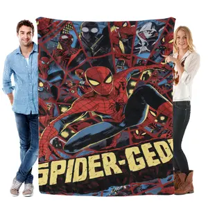 Marvel Spider-Man Series Blanket - Iconic Spider-Man Designs for Cozy Lounging & Gift Idea - Vibrant Graphics for Fans