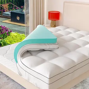 4 Inch Dual Layer Cooling Gel Memory Foam Mattress Topper  | 2-in-1 Pillow Top & Pressure Relief | CertiPUR-US Certified | Deep Pocket 8-21" |Queen/King Size Options