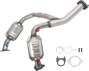 Catalytic Converter Compatible with 2007-2008 Chevy Chevrolet Avalanche Silverado Suburban 1500 Tahoe GMC Sierra 1500 Yukon 4.3L/4.8L/5.3L/6.0L Silvery 409 Stainless Steel
