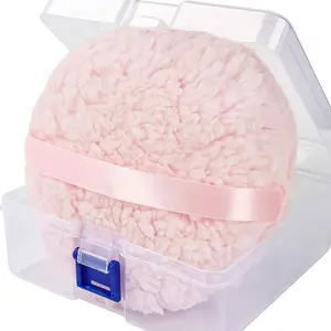 Powder Puff, Powder Puff for Body Powder,Body Powder Puff and Container, Body Powder Applicator,Oversize Dust Puffs for Women,Extra Large Powder Puffs for Face Powder