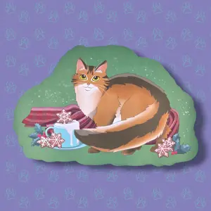 Cat-Cute-Matte Meowliday Cat Sticker |Matte Sticker| 4"x5.93"