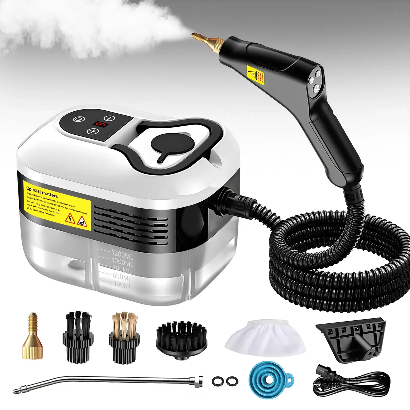 10-in-1 Corded Power Portable High-Pressure Steam Cleaner Kit, Household Deep Clean Appliance with Adjustable Steam, Fast Heating for Floors, Kitchen Grease