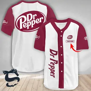 Personalized Classic Lover Dr Pepper Baseball Jersey Baseball Jersey Shirt Couple Jersey Gift For Him Gift For Her