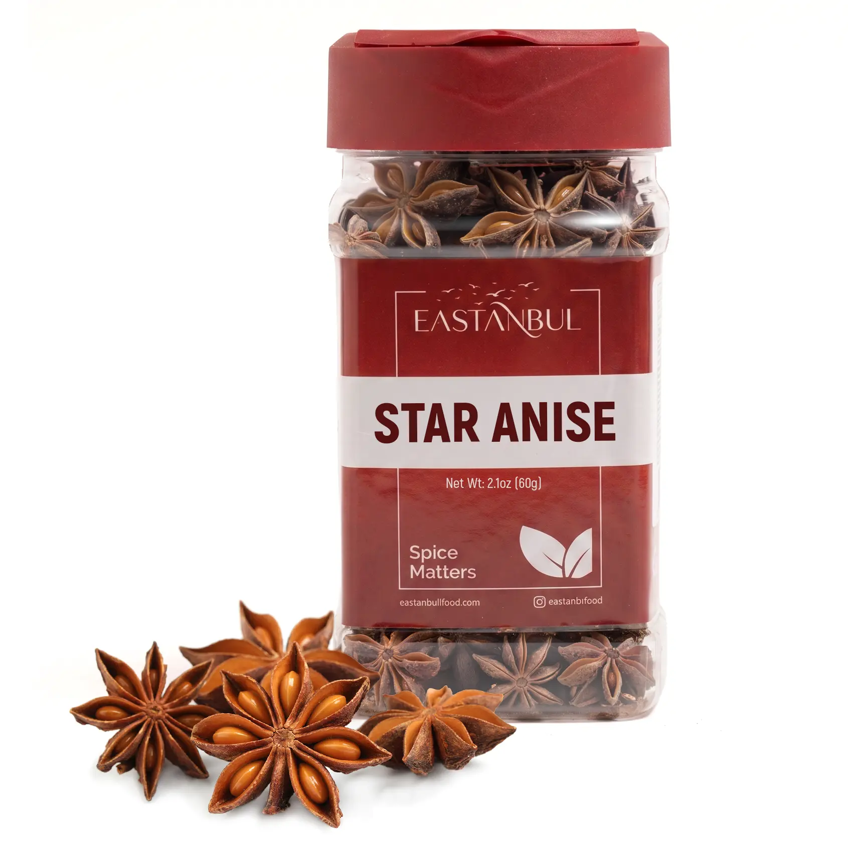 Eastanbul Whole Star Anise Pods, 100% Natural Licorice Nebula, 2.1oz Symbol Of Luck Sweet