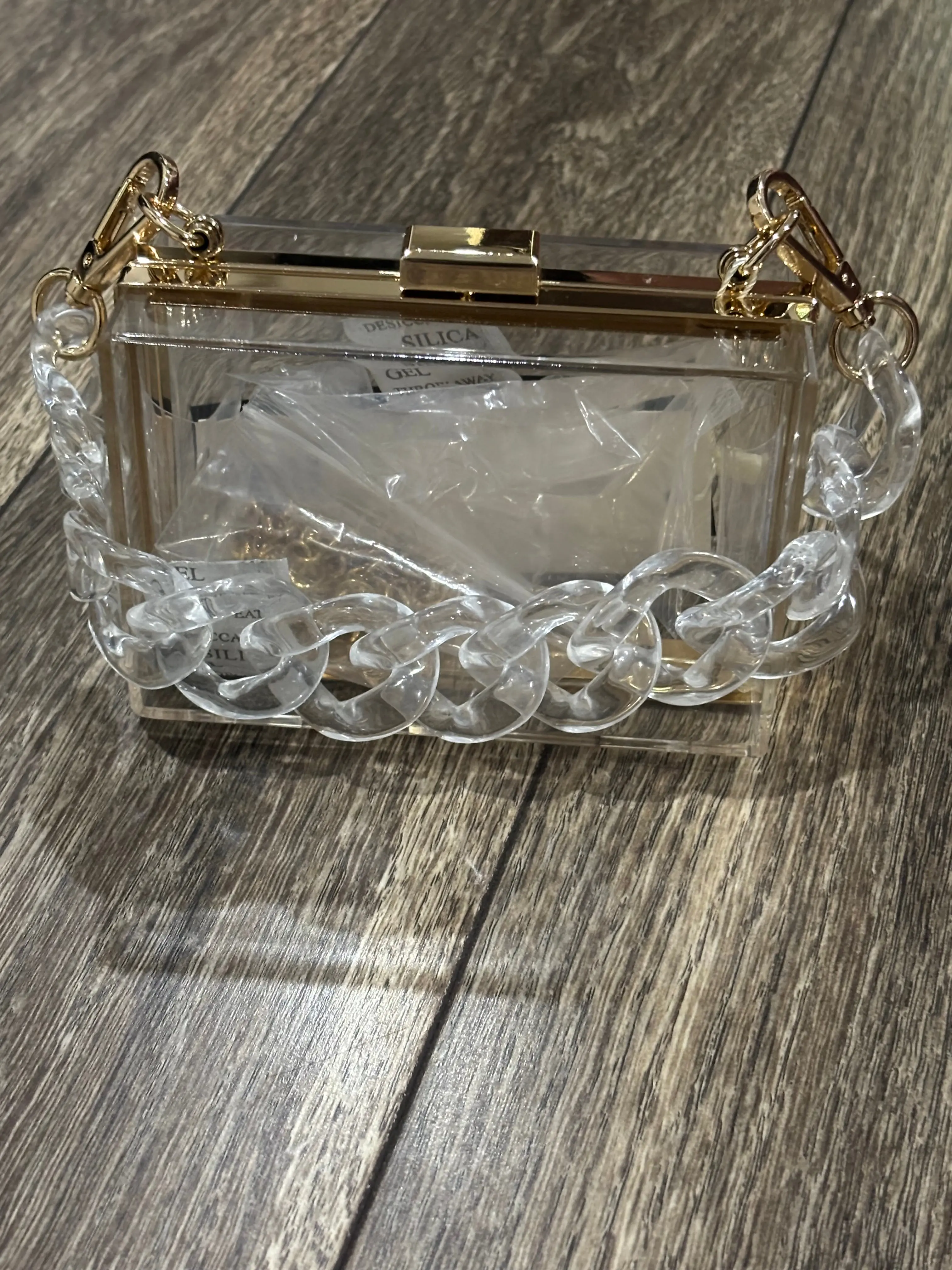 Clear Swag Box Purse
