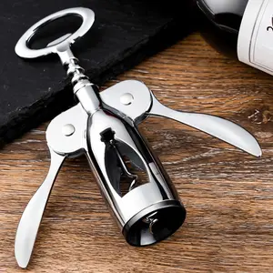 High-Quality Zinc Wine Bottle Opener, Portable No-Power Corkscrew Tool, Essential for Kitchen and Dining, Easy Openers