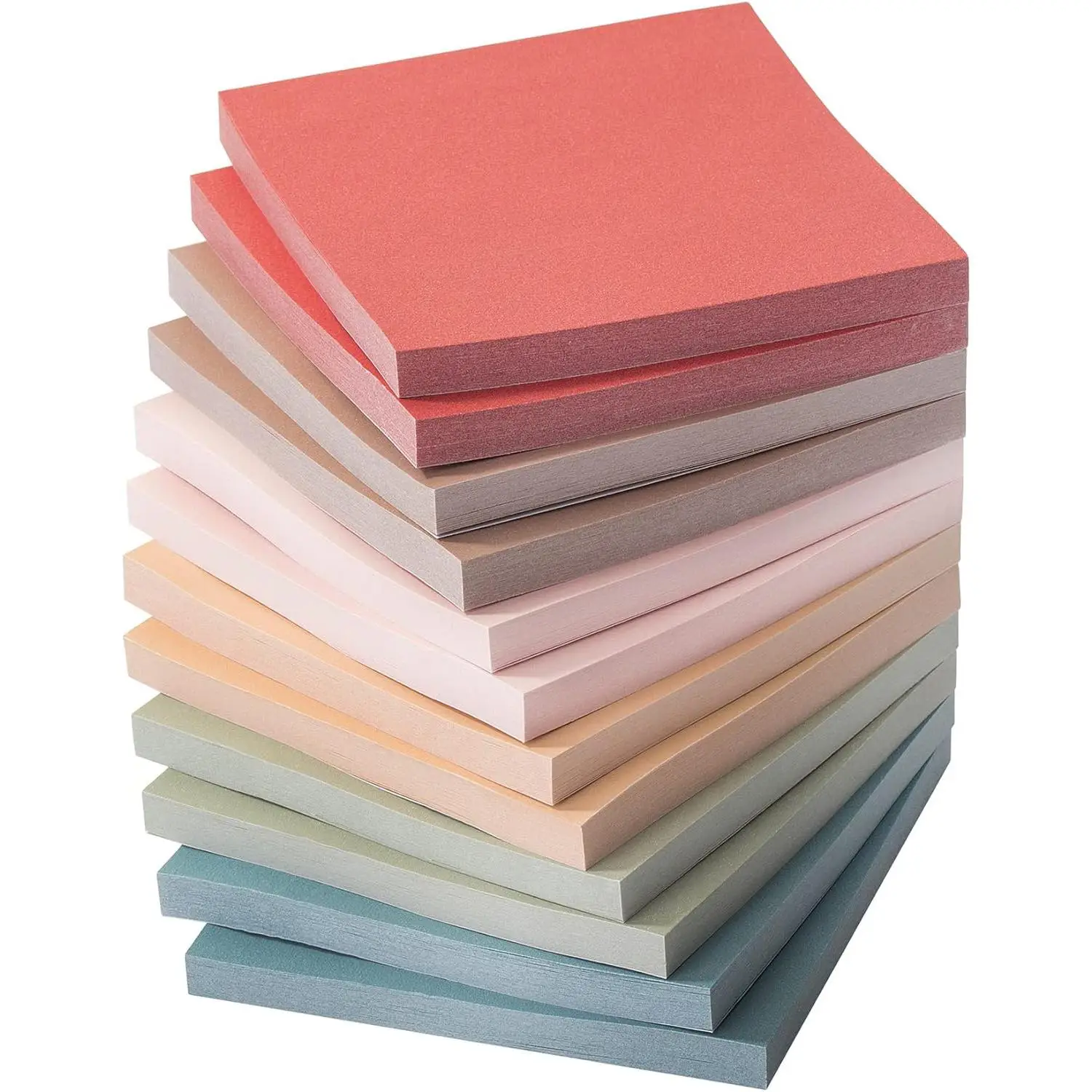 Colorful Sticky Note, 6 Counts Portable Vintage Color Sticky Note, Sticky Note Pad, Sticky Memo Pad for Home School Office