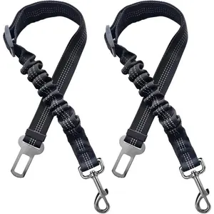 2 Packs Pet Dog Cat SeatBelts, Car Headrest Restraint Adjustable Safety Leads Vehicle Seatbelt Harness.USA Stock Ships Tomorrow! (Cats Included)