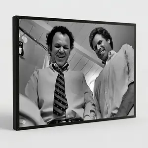 NBHYK Funny Bathroom Movie Step Brothers Sword Fight Poster Wall Art Vintage Black And White Humor Canvas Prints 90s Film Room Home Decoration Frame Style Ornaments Eco Friendly Fade Resistant Waterproof UV Protected 08x12 12x18 16x24 20x30 24x36 Inches