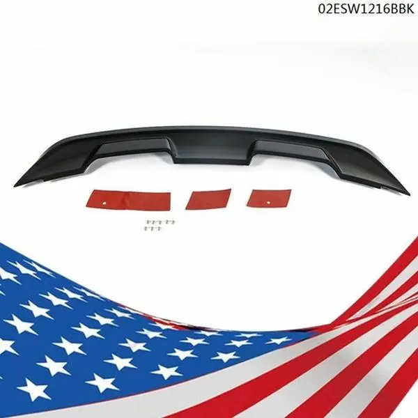 CROSSDESIGN 1-Piece ABS Plastic Paintable Rear Trunk Lip Spoiler - GT500 Style Auto Replacement Part for 2015-2021 Ford Mustang Coupe, Car Upgrade Accessory, One-Piece