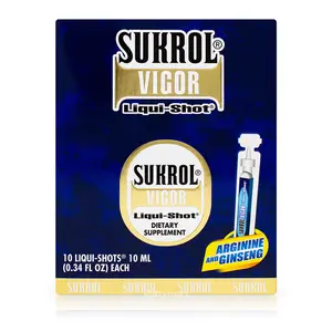 Sukrol Vigor 10 Unit Liqui-Shot Multivitamin Arginine and Ginseng - Sukrol Vigor 10 Unidades Liqui-Shot Multivitaminas con Arginina y Jengibre