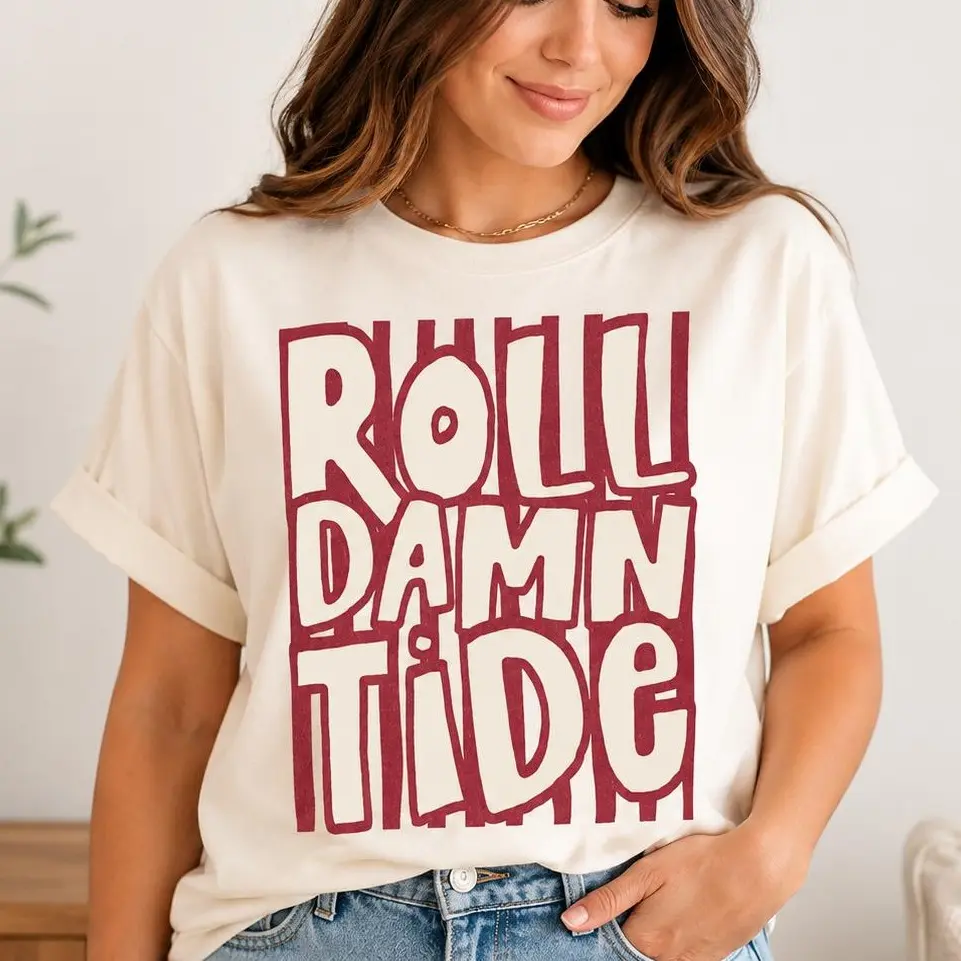Comfort Colors Alabama Football Shirt – Crimson Game Day Tee