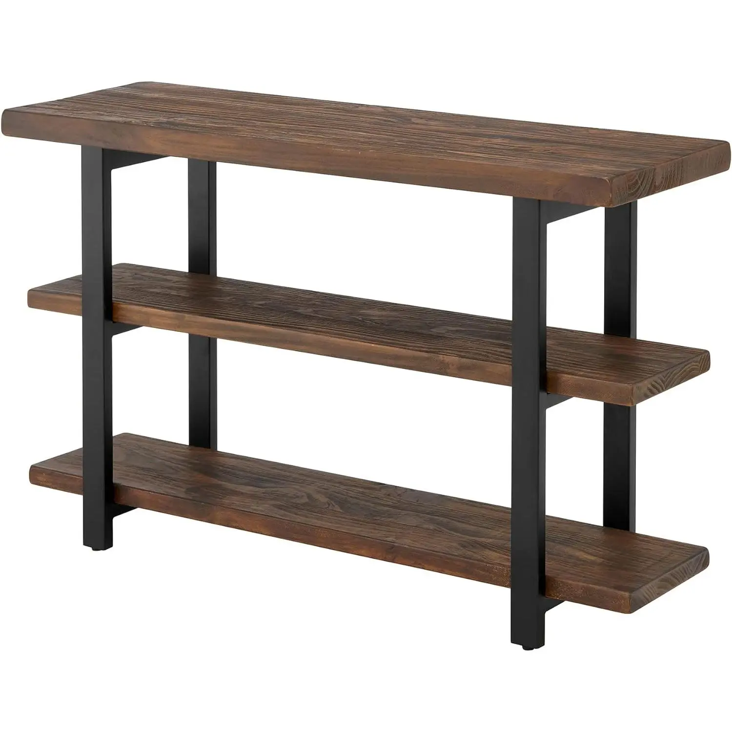 Furniture Sonoma 48 inch L Reclaimed Wood Media/Console Table with 2 Shelves, Natural