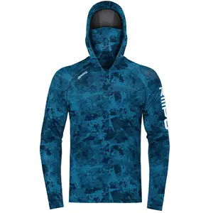 【Clearance】RIIIPO R10 Sun Hoodie Shirts with UV Detection Logo Mask Neck Gaiter Thumbhole Men UPF 100+ Sun Protection Long Sleeve Lightweight Quick Dry Moisture Wicking Breathable Cooling Activewear for Outdoor Fishing Construction Roofing Landscaping