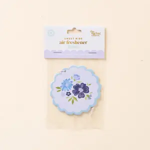 Sweet Ride Car Freshener- Dainty Floral Navy