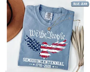 Comfort Colors Retro 250th America Anniversary Shirt, We The People Shirt, Patriotic Tee with USA Flag Independence Day Shirt, Celebrate 250