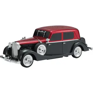 WSTER WS-1934 Retro Classic Car Model Bluetooth Speaker with USB TF Card AUX FM Radio TWS Pairing Suitable for Indoor and Outdoor Party Birthday Gift Stereo Multifunctional Desktop Decoration