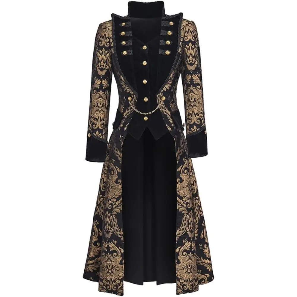 Women's Steampunk Jacket, Victorian Gothic Tailcoat with Long Sleeves and a Structured Fit for Cosplay, Everyday, 3Xl, Xxxl